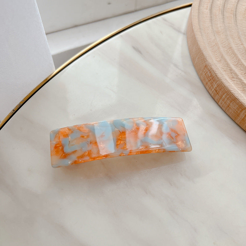 Wholesale Temperament Simple Hair Accessory Horizontal Clip One-line Rectangular Versatile Spring Clip